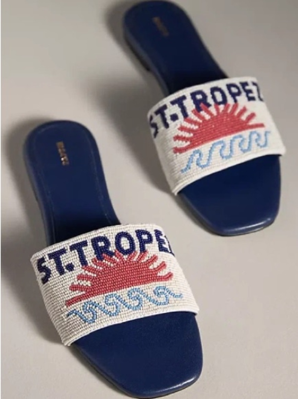Maeve Fiona St. Tropez Beaded Slide Sandals